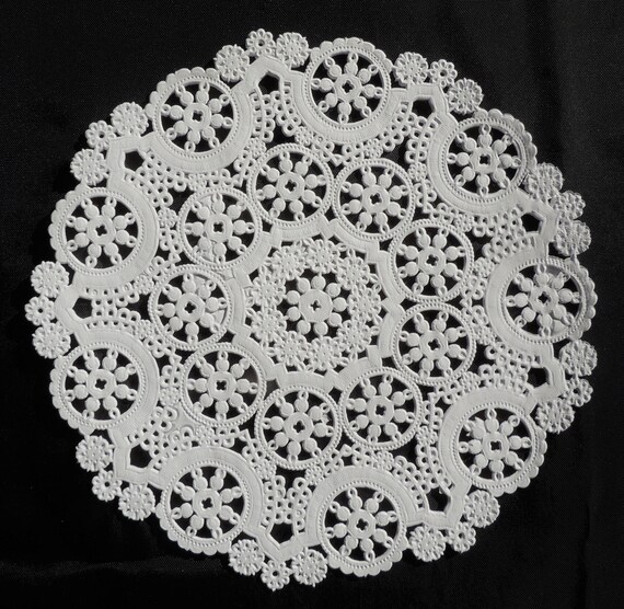 100 - 10" WHITE MEDALLION Paper Lace Doilies | Round Lace Paper Doilies, Party Favors, Wedding, Plate Chargers, Placemats, Invitations Il_570xn