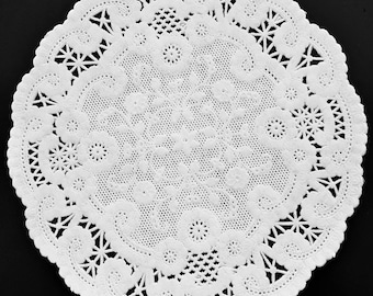 4" 5" 6" 10" Vintage Smith Lee FRENCH LACE Paper Doilies | Round White Doilies, Doily Chargers ,Round White Doilies, DIY Invitations