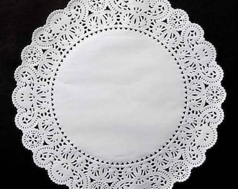 14" WHITE PAPER Chargers | Plate Chargers, Centerpiece Doilies, Doily Chargers, White Paper Chargers, Round Placemat, Doily Placemat