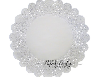4", 6", 8", 10" WHITE Royal Lace NORMANDY | Vintage Paper Doilies Rustic Wedding Invitation, White Paper Doily Placemats
