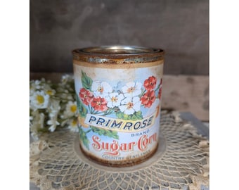 Lata de maíz azucarado Primrose de estilo vintage con acabado oxidado - Pinta - Decoración estilo granja