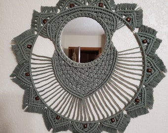 Jerusalem Green Mirror Macrame Mandala