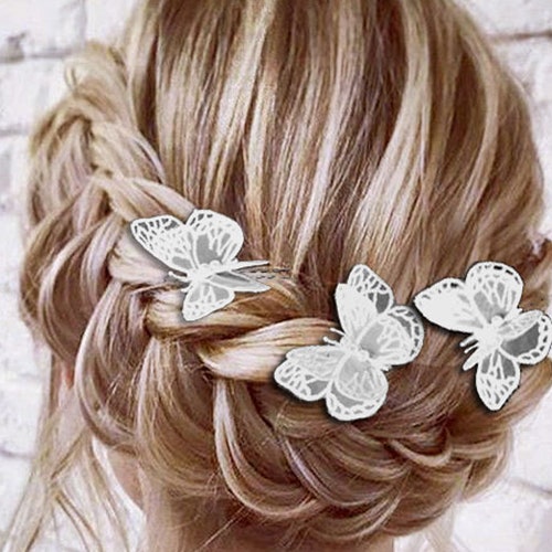 Ivory Butterfly Flower Girl Bridesmaid hair band 