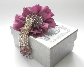 Fermaglio per capelli da donna, vintage, elegante, con rosa