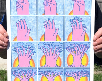 Tree of Life Risograph Print
