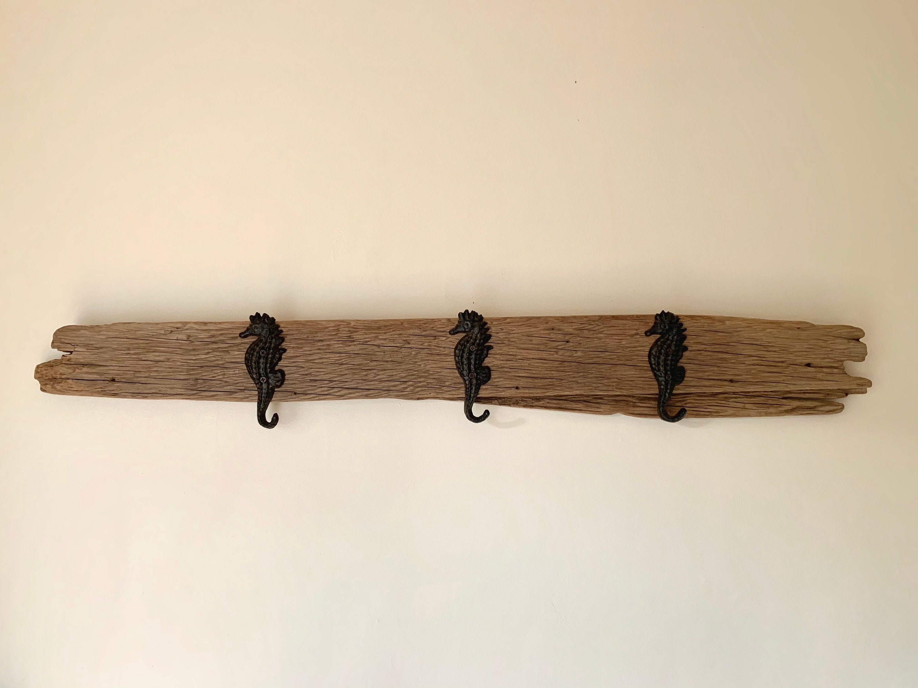 Seahorse Driftwood Coat Rack Rustic Driftwood Clothes Hanger Etsy