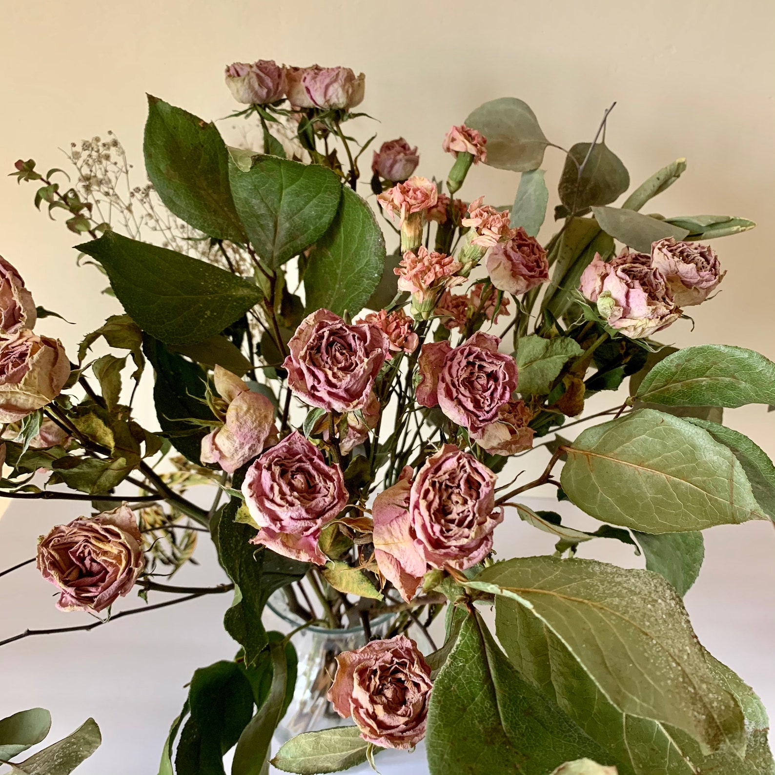 Air Dried Flowers Mix Bouquet DIY Bouquet Pink Carnations Etsy