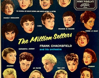 Vintage Vinyl Record “ The Million Sellers” Frank Chacksfield and his Orchestra,LP 33 1/3 rpm, B 20045,London Records,Richmond High Fidelity