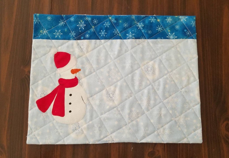 Quilted Snowmen Placemats Etsy