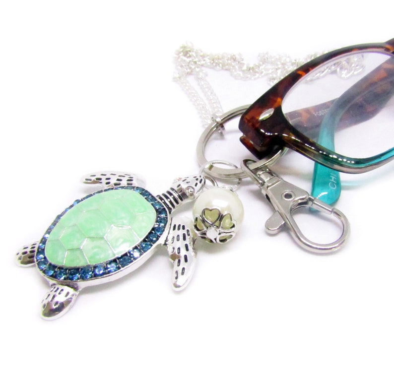 Sea Turtle Lanyard Eyeglass Necklace ID Badge Chain Etsy