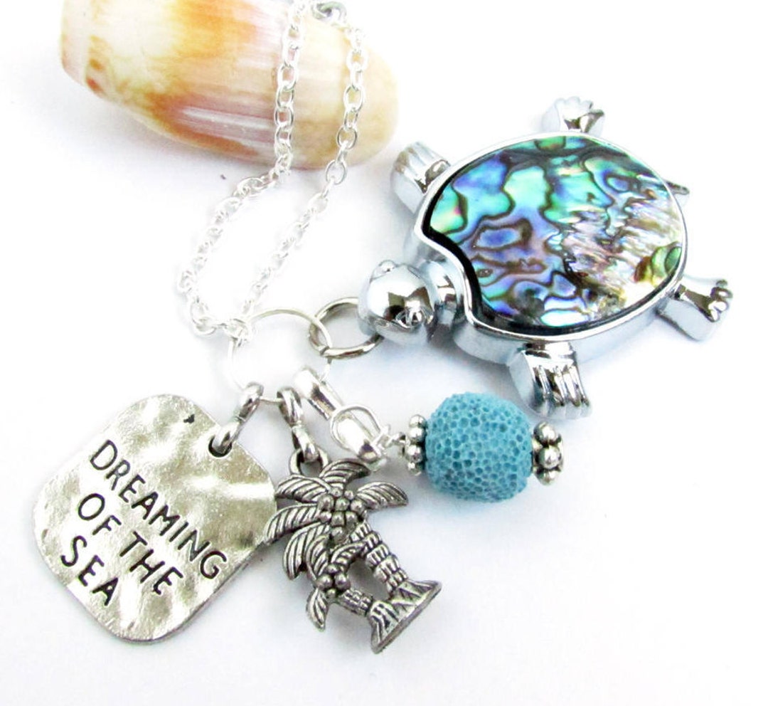 Sea Turtle Car Charm: Abalone Shell, Essential Oil Diffuser - Etsy