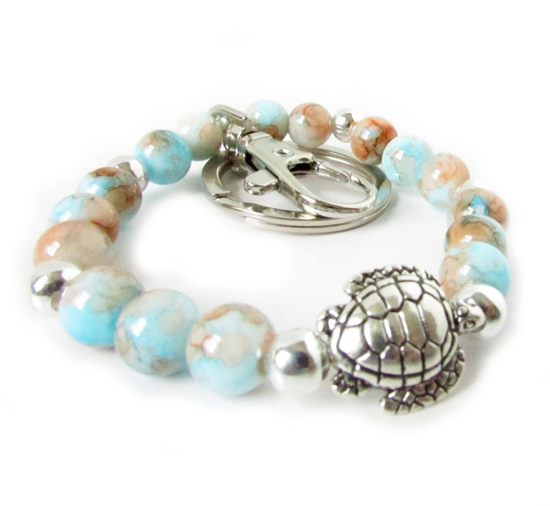 Keychain Bracelet Turtle Keychain Wrist Keychain Bracelet Etsy