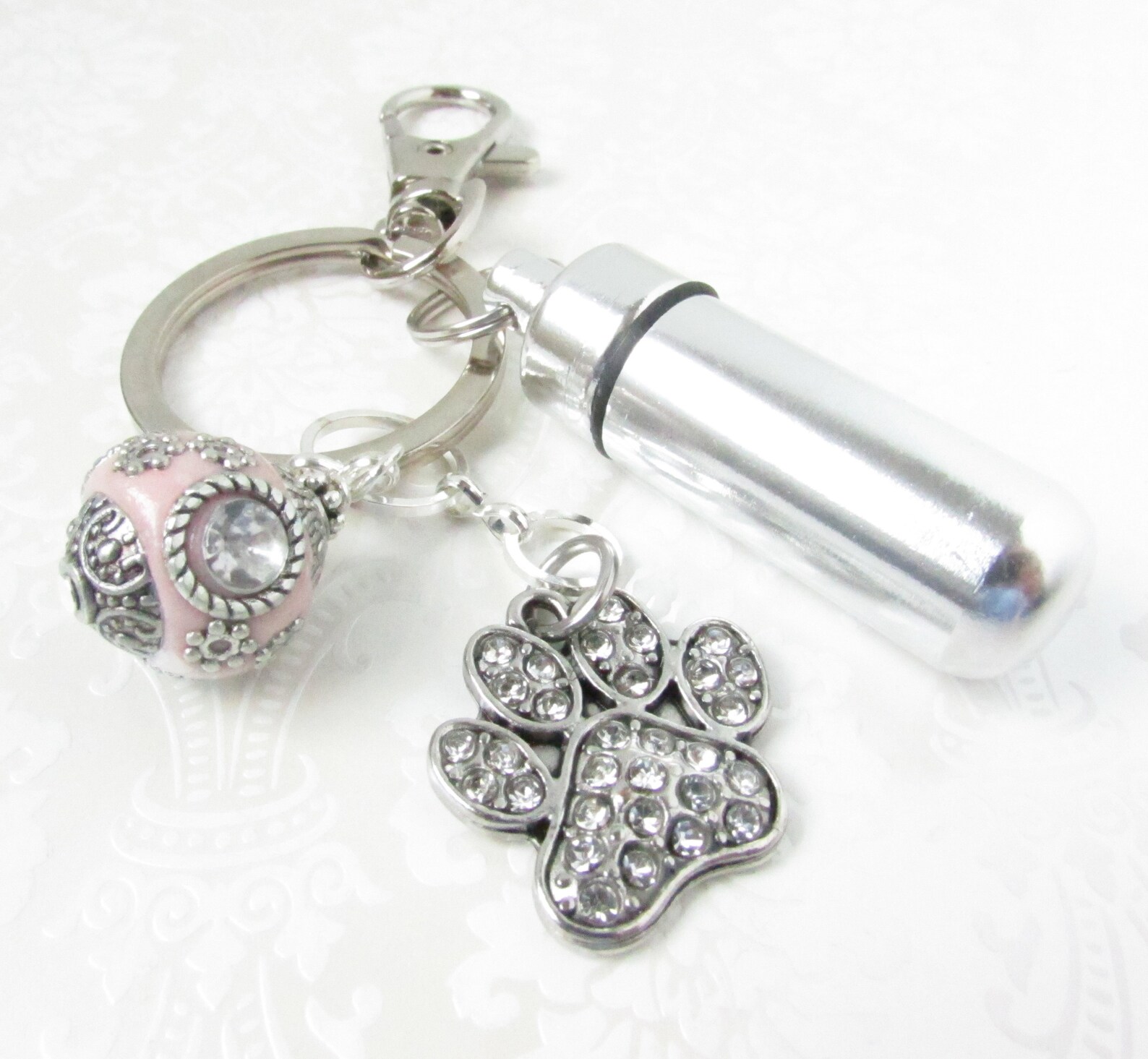 Paw Ashes Urn Keychain Pet Cremation Keychain Gift for Pet Etsy