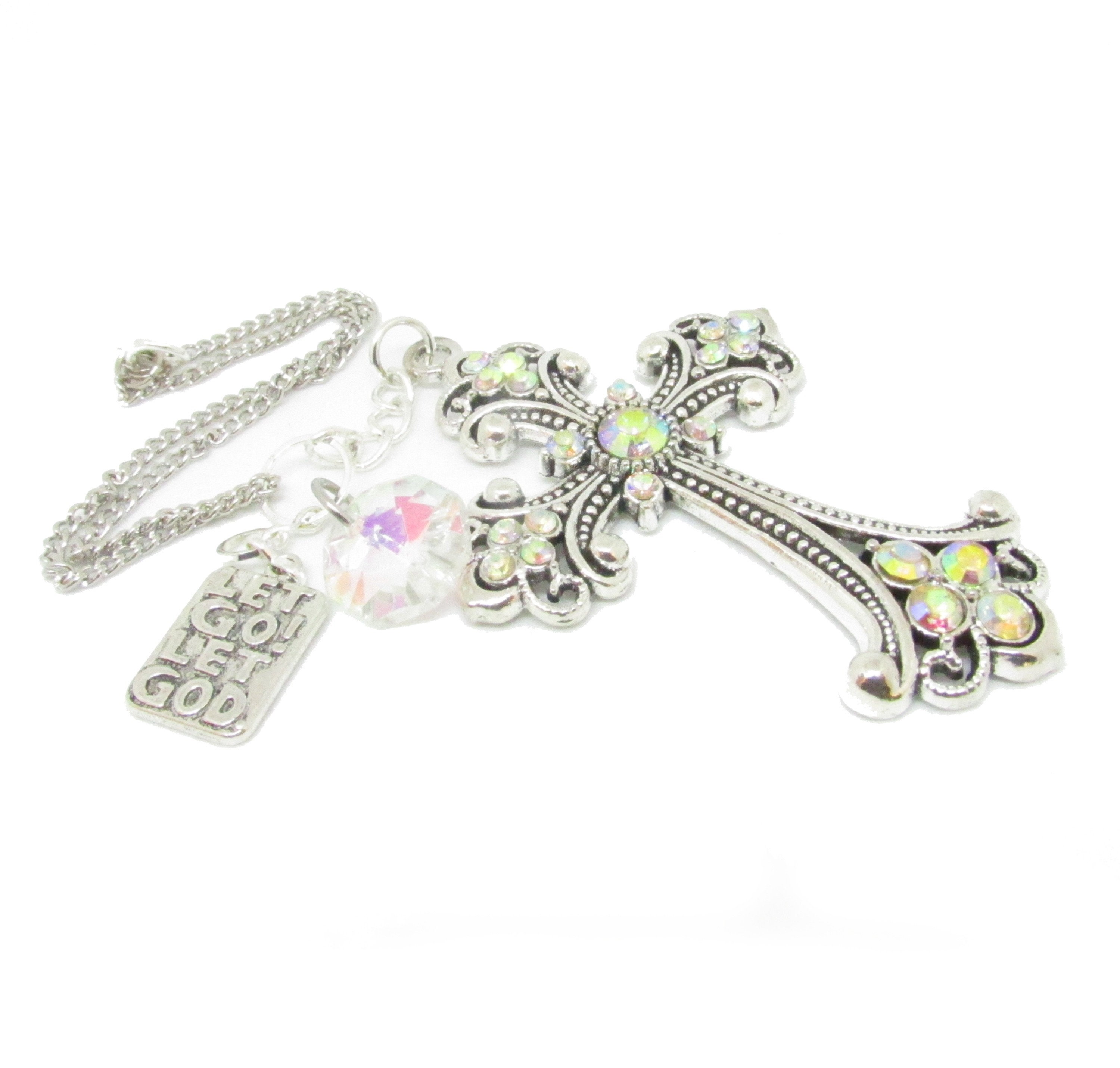 Cross Rear View Mirror Charm Cross Charm Religious Gifts Etsy