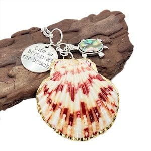 Turtle Car Charm, Rear View Mirror Shell, Turtle Gifts, Rearview Mirror Charm, Beach Gifts for Women