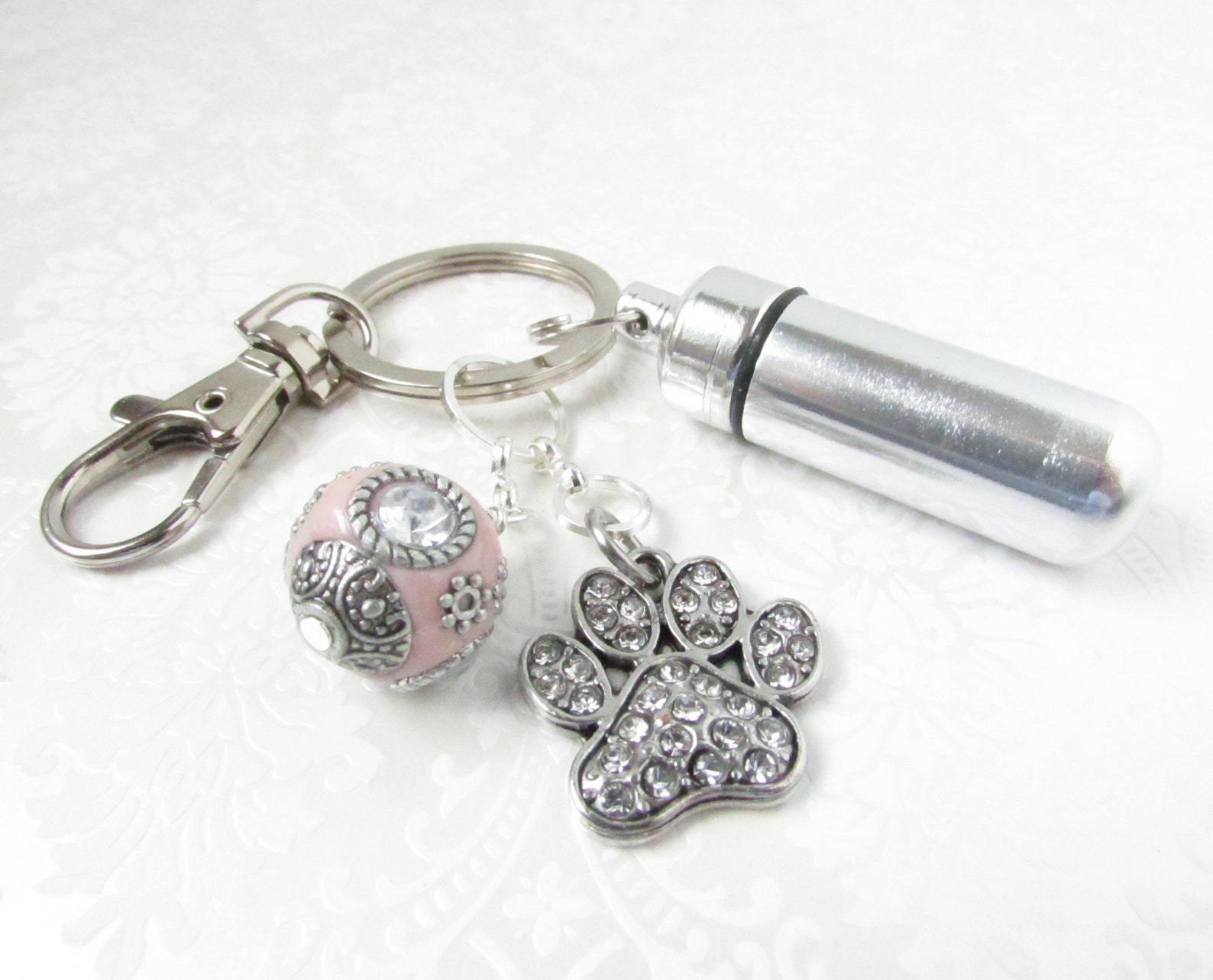 Paw Ashes Urn Keychain Pet Cremation Keychain Gift for Pet Etsy