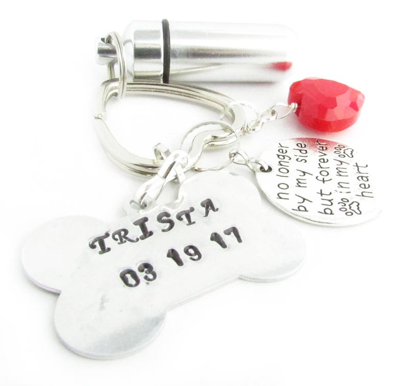 Pet Ashes Keychain Urn Keychain Personalized Gift Pet Loss Etsy