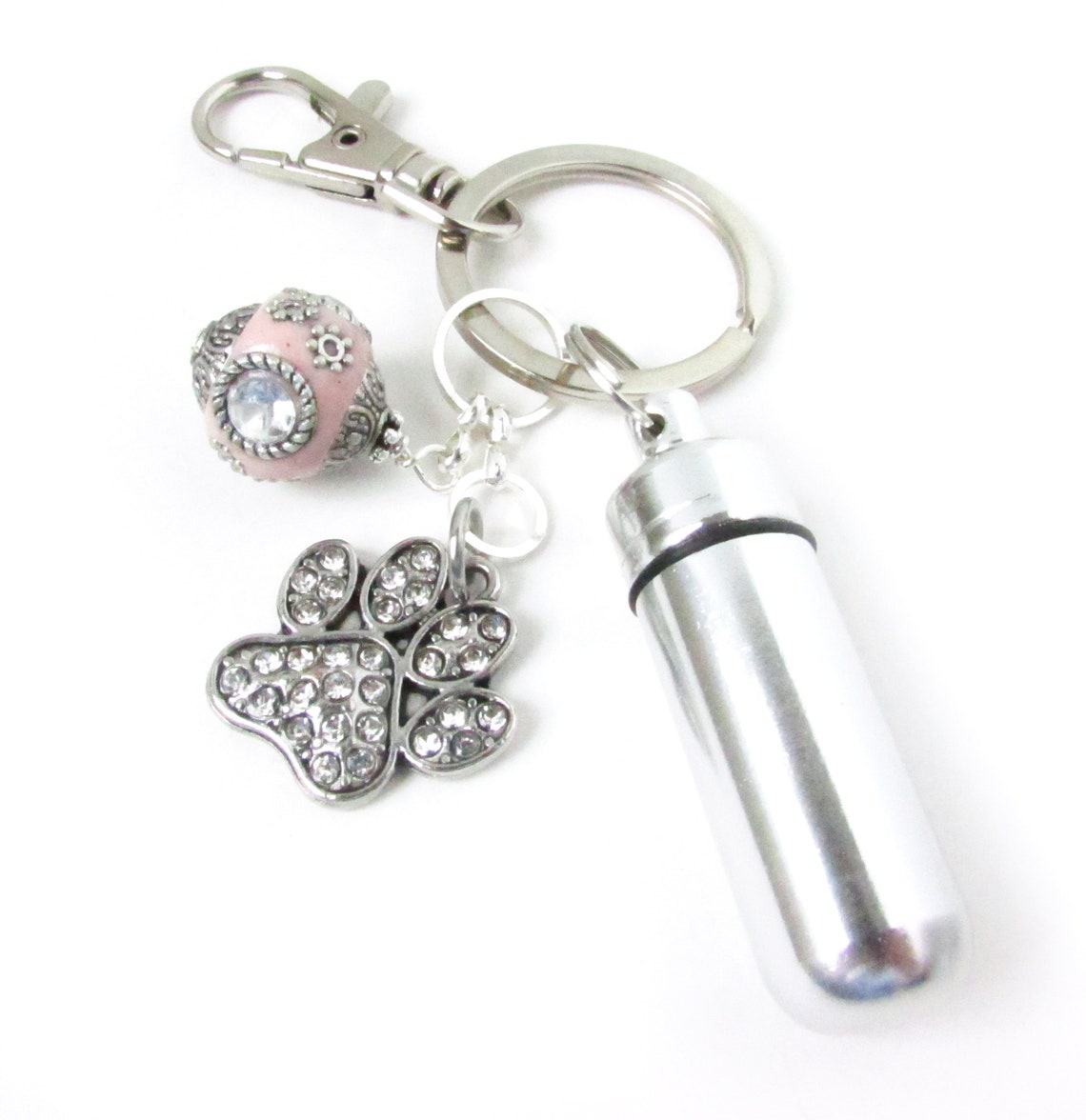 Paw Ashes Urn Keychain Pet Cremation Keychain Gift for Pet Etsy