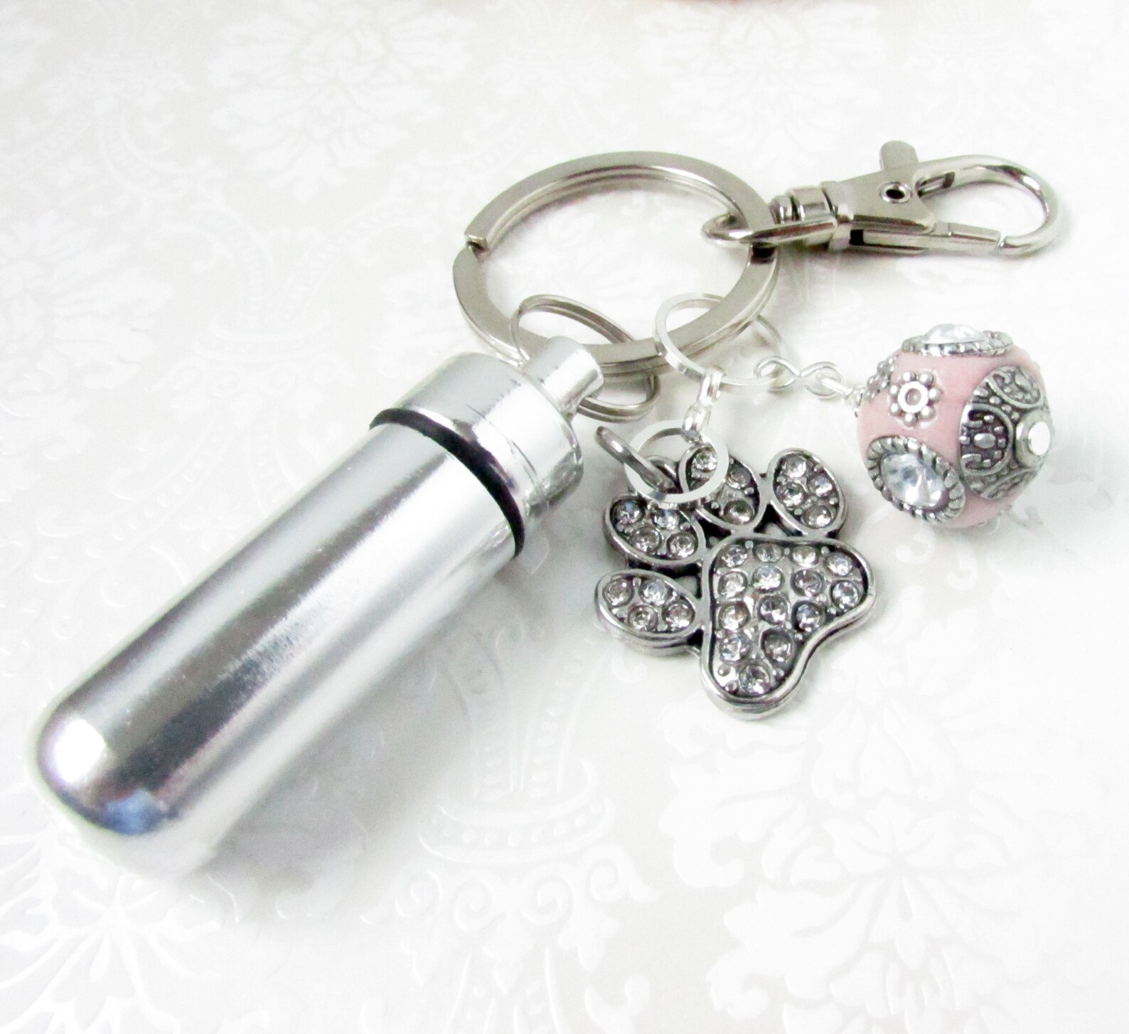 Paw Ashes Urn Keychain Pet Cremation Keychain Gift for Pet Etsy