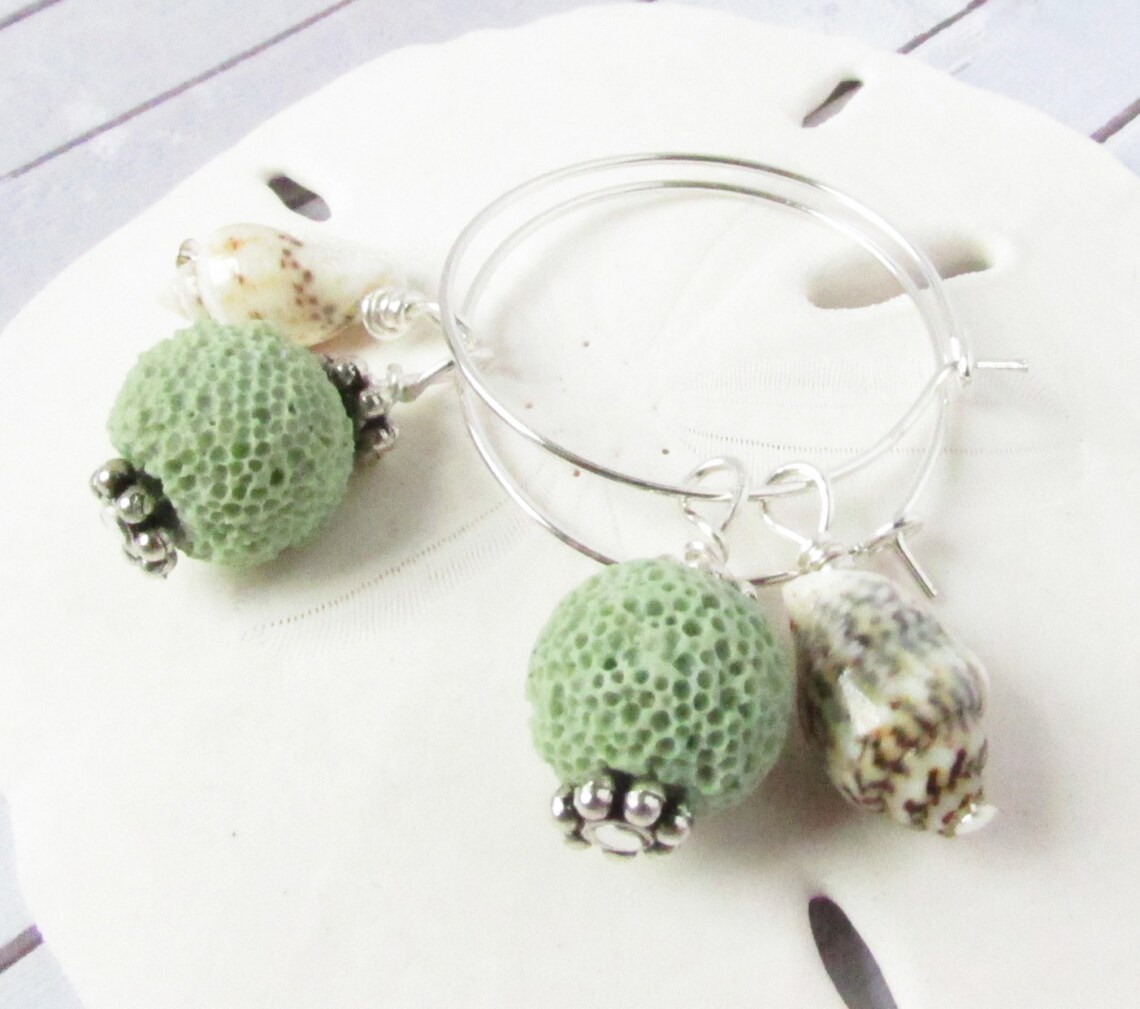 Essential Oil Earrings Aromatherapy Earrings Seashell Etsy