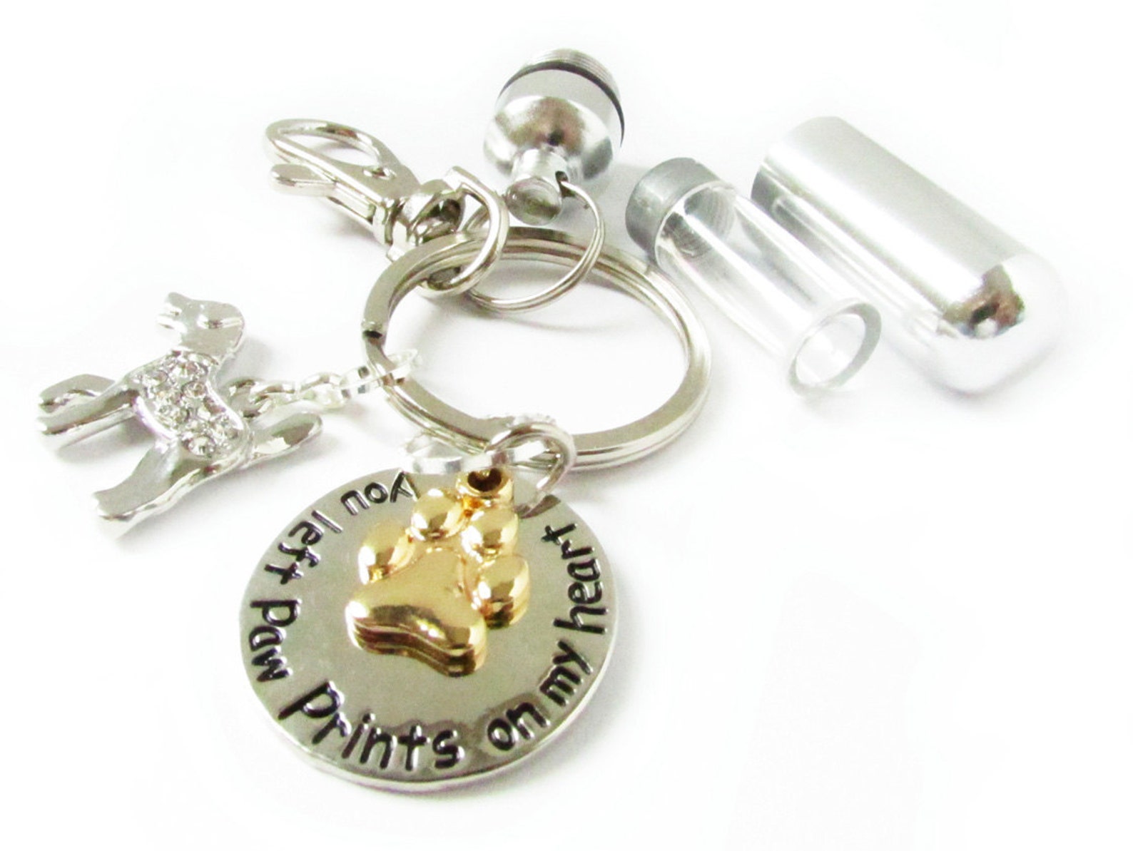 Dog Keychain Ashes Urn Keychain Cremation Pendant Pet Loss Etsy