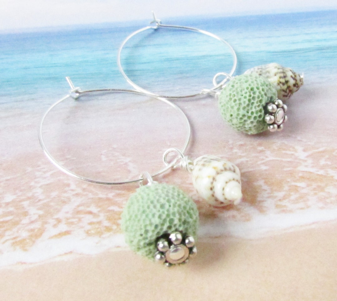 Essential Oil Earrings Aromatherapy Earrings Seashell Etsy