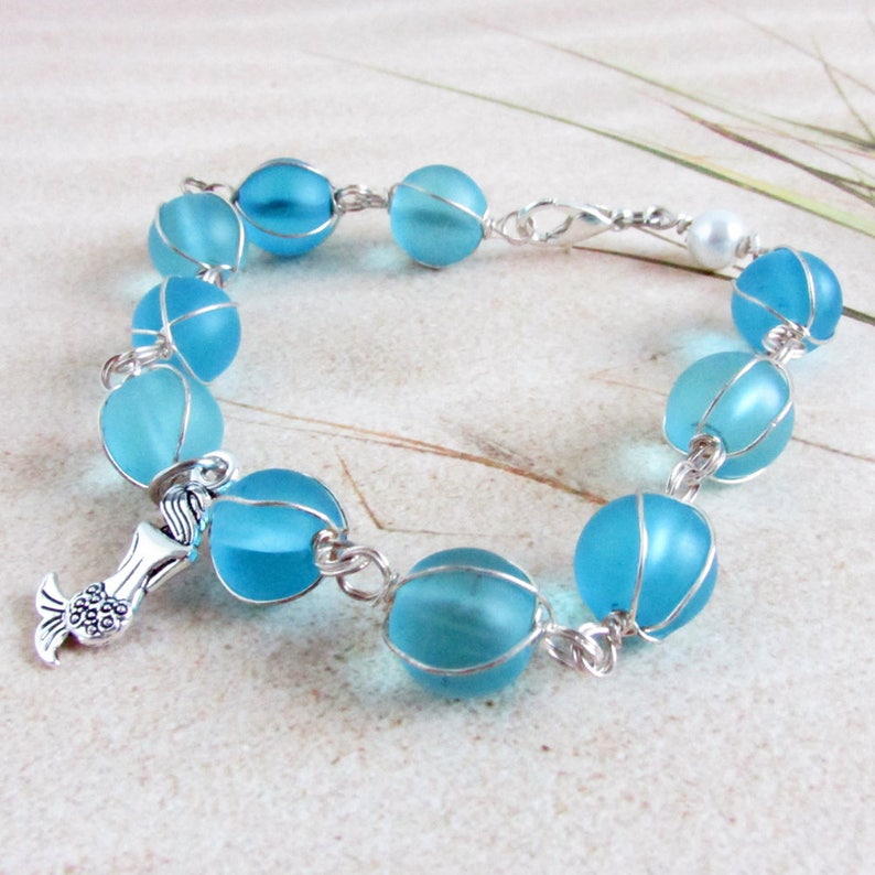 Mermaid Bracelet Mermaid Charm Bracelet Mermaid Jewelry Etsy