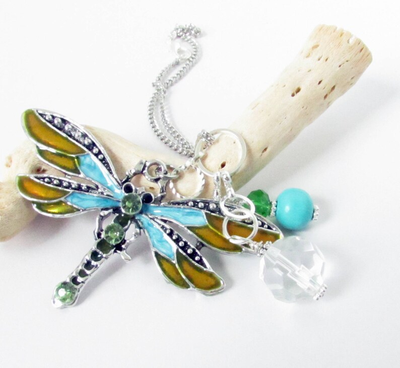 Dragonfly Rear View Mirror Charm Car Dangle Car Ornament Etsy