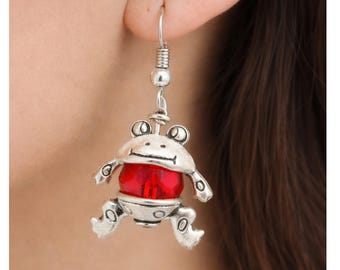 Frog Earrings: Playful Crystal Dangles (Lightweight, Gift Ready)