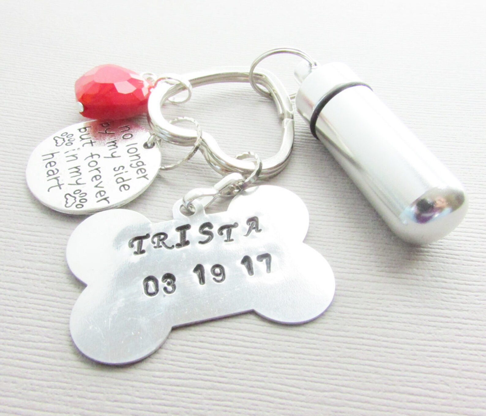 Pet Ashes Keychain Urn Keychain Personalized Gift Pet Loss Etsy