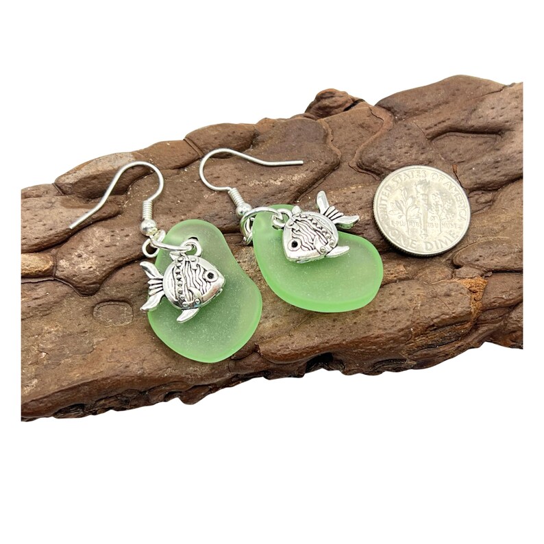 Sea Turtle Earrings, Ocean Life Beach Glass Starfish Jewelry goldfish earrings