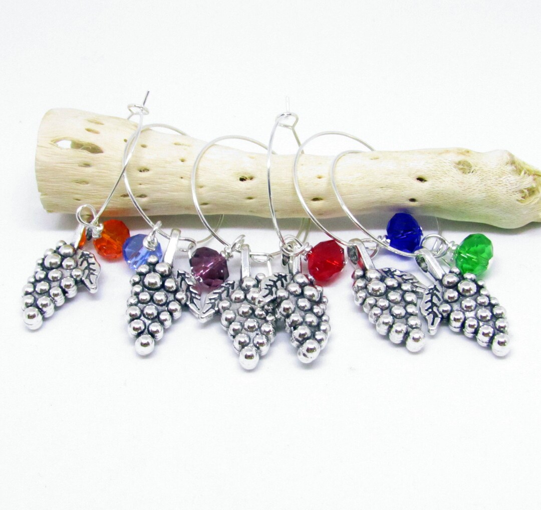 Grape Charms for Wine Glass, Wine Accessories, Wine Glass Party Favors ...