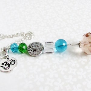 Ohm Rearview Car Charm, Rear View Mirror Charm, Car Accessories, Crystal Car Dangle, Om Car Charm, Crystal Car Charm, Yoga Gifts for Her