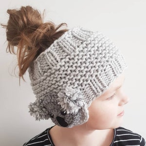 Koala Headband, Ear Warmer, Knit Headband, Head Wrap, Girls Headband, Earmuffs, Kids Outfit, Girls Outfit, Winter Accessories, Gray headband