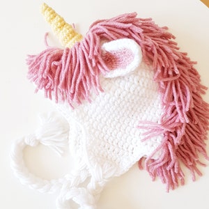 Einhorn Hut, Häkelhut, Kinder Winter Hut, Tier Hut, Kostüm Hut, niedliche Mädchen Hut, Halloween Hut, Spaß Outfit, Charakter Hut, Mädchen Outfit