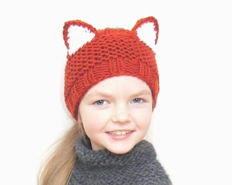 Headband Fox, Girls Headband, Fox Ears Headband, Ear Warmer, Head Wrap Women, Knit Headband, Animal Ears, Head Wrap Head Band, Spring Outfit