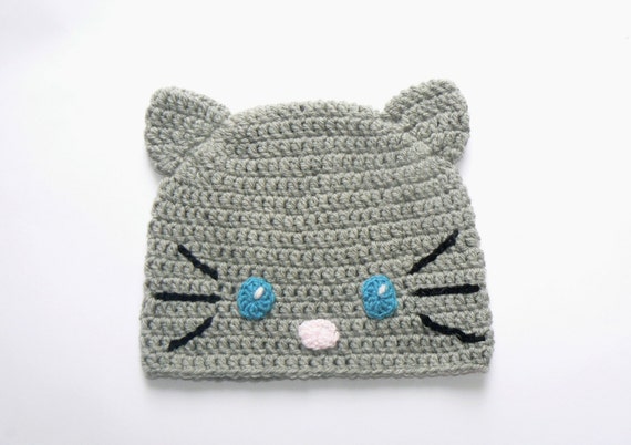 Hakelmutze Tier Hut Katzenmutze Hakeln Beanie Katzen Ohren Etsy