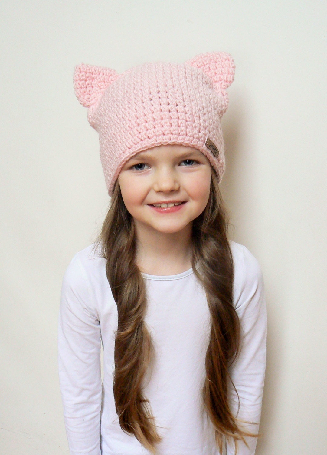 Pink Cat Hat Cat Ear Beanie Kitty Hat 