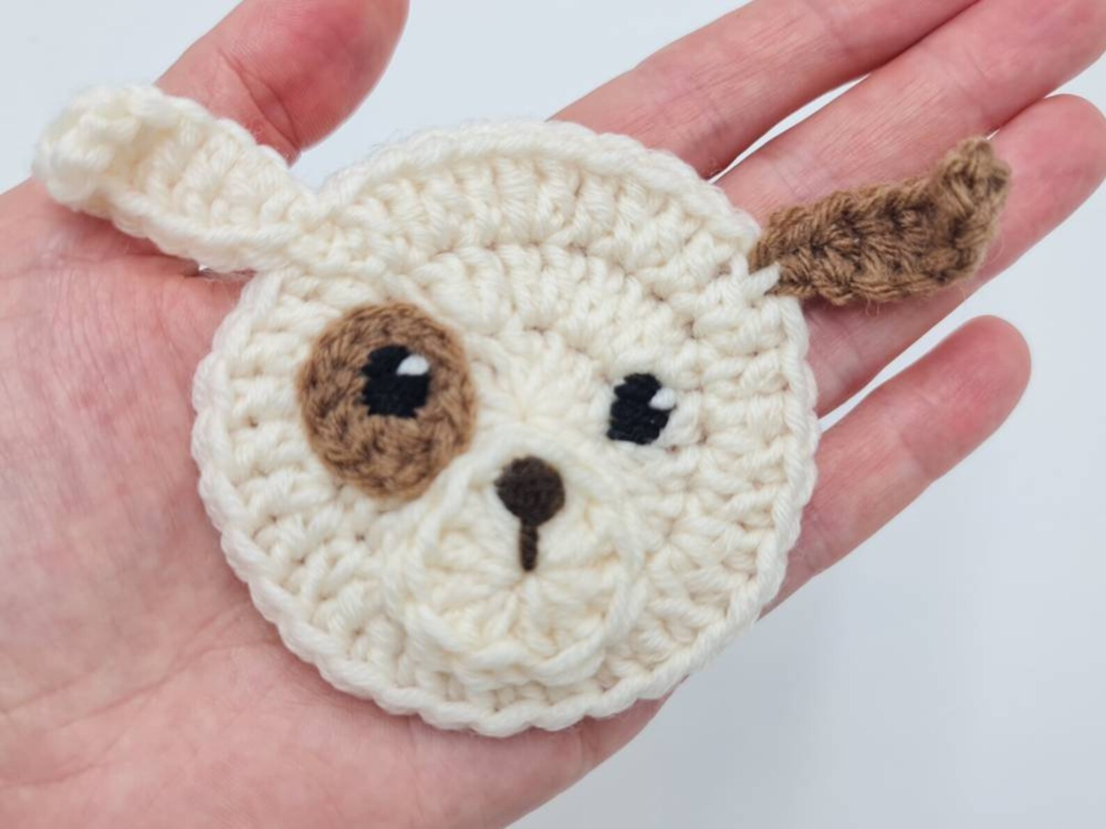 Puppy Applique Crochet Dog Applique Design Hat Applique Etsy