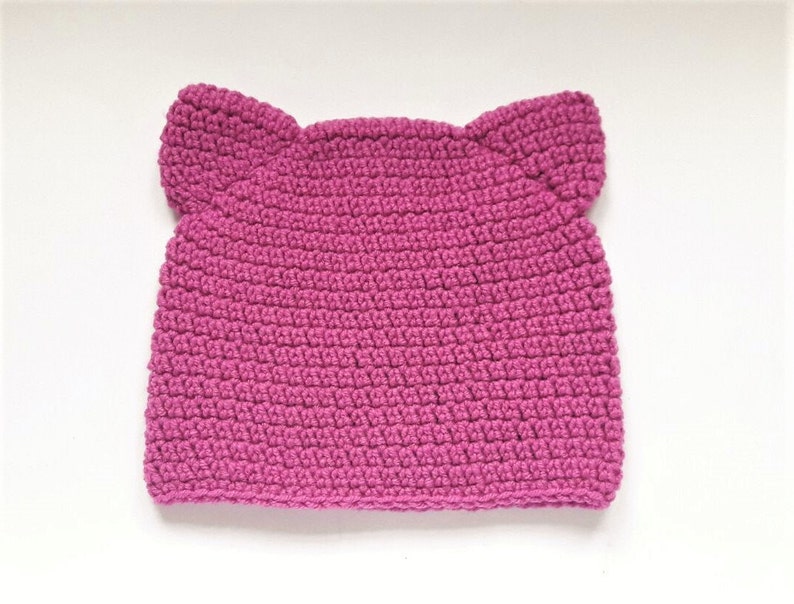 Cat Beanie Pussy Hat Pussy Cat Hat Women Hat Kitty Hat Crochet Cat Hat Hot Pink Cat Hat Cute Hat Cat Ear Hat Pink Cat Hat Cat Ears