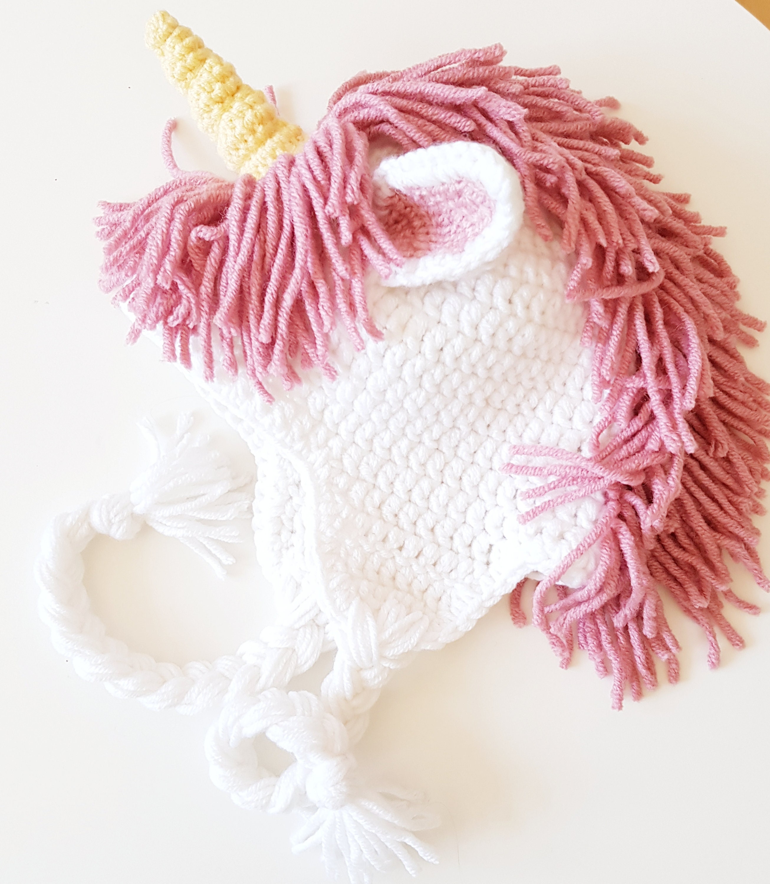 Unicorn Hat Crochet Hat Kids Winter Hat 