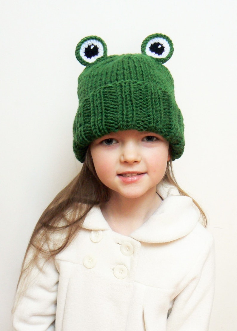 Kids Winter Hat Frog Hat Knit Hat Animal Hat Beanie Hat Etsy