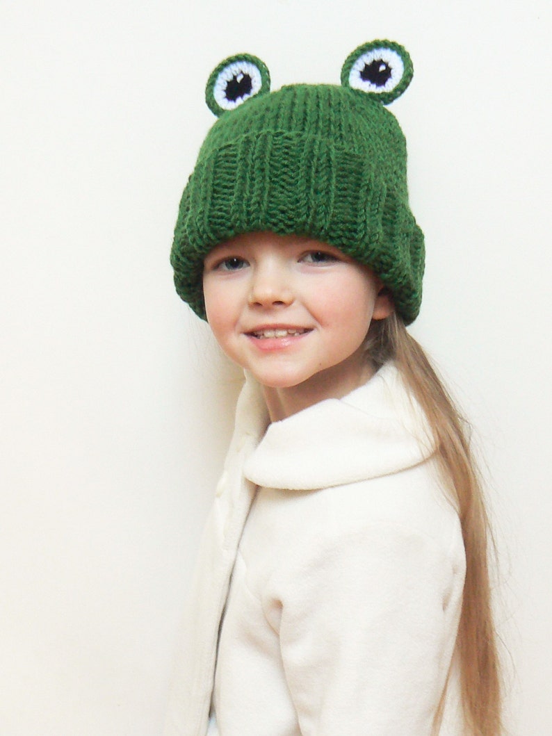Kids Winter Hat Frog Hat Knit Hat Animal Hat Beanie Hat - Etsy