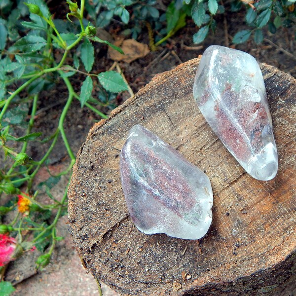 LARGE Scenic Quartz LODOLITE natural gemstone garden quartz with chlorite - Reiki Wicca Pagan Geology gemstone specimen