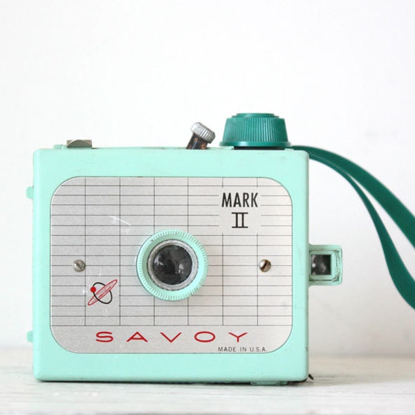 Vintage Mint Green Savoy Mark II WORKING 1950s Camera