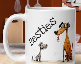 Dog Parent Bestie Mug: Funny Dog Lover Coffee Cup