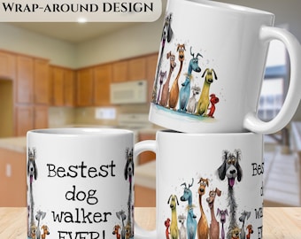 Dog Walker Thank You Gift Mug: Dog Lover Coffee Cup