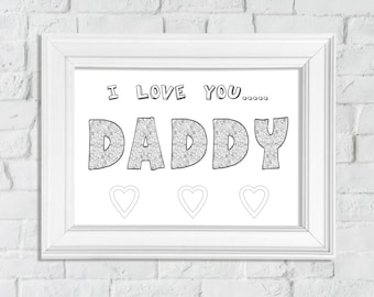 I Love You Coloring Etsy I Love You Coloring Etsy