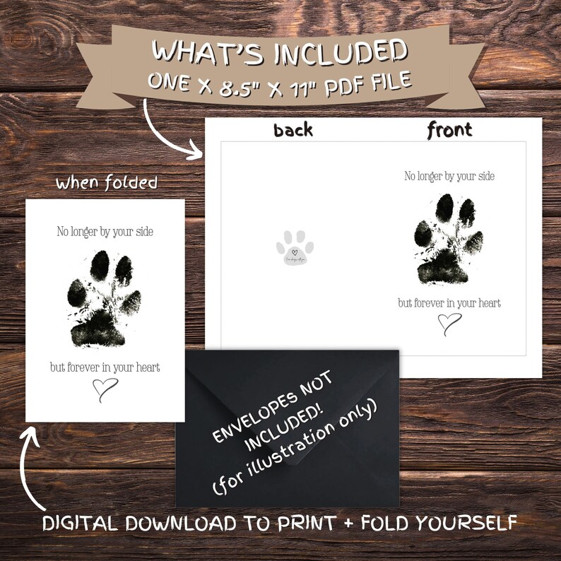 Colorful Watercolor Paw Print Thinking of You Card Pet Remembrance ...