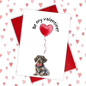 Dachshunds Valentines Be My Valentine Card Dog Mom Valentine Printable ...